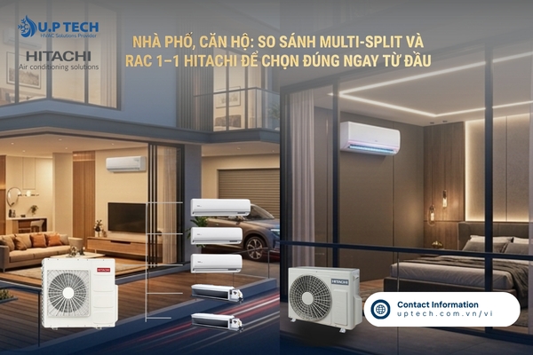 Nhà phố, căn hộ: So sánh RAC 1–1 và Multi-Split Hitachi để chọn đúng ngay từ đầu