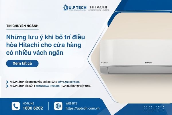 Considerations when installing Hitachi air conditioners in stores with multiple partitions