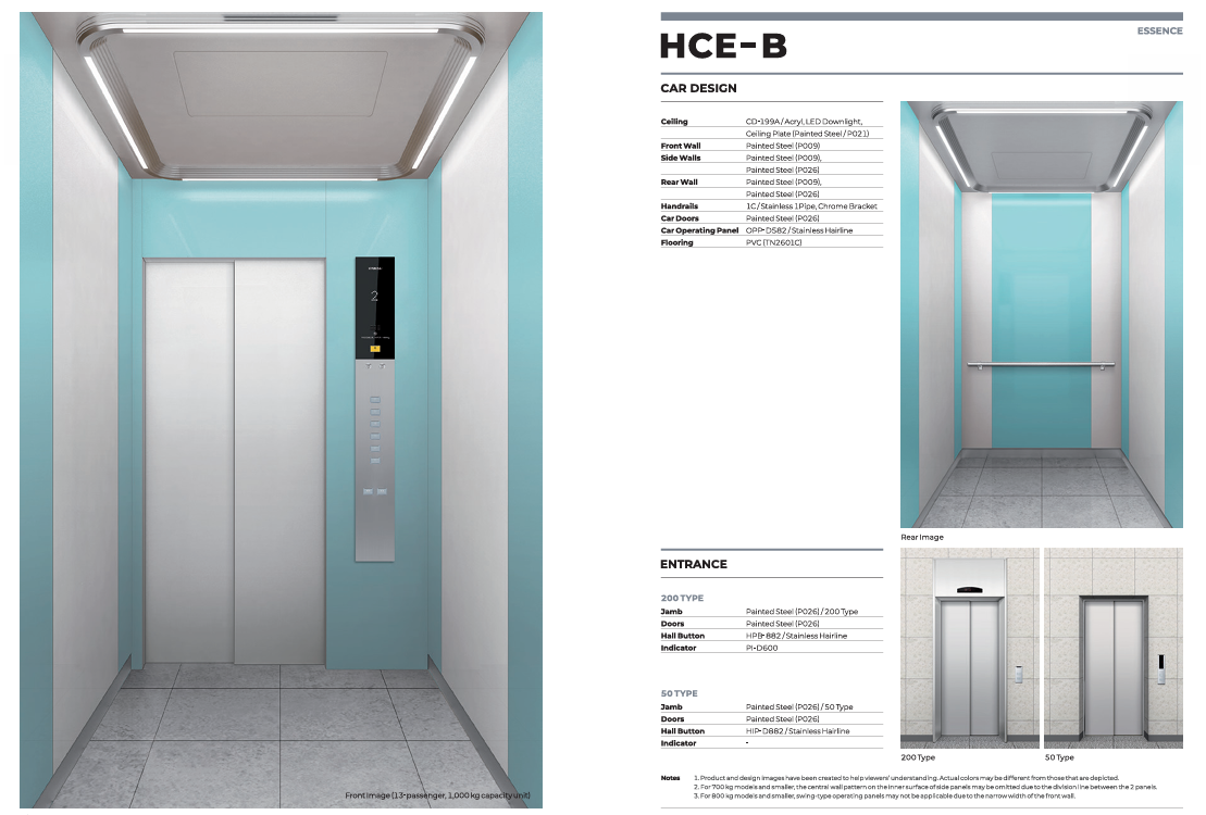 THANG MÁY KHÔNG CÓ PHÒNG MÁY - YZER-1